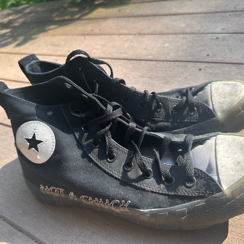 Converse Not A Chuck Black and White High-Top Sneakers